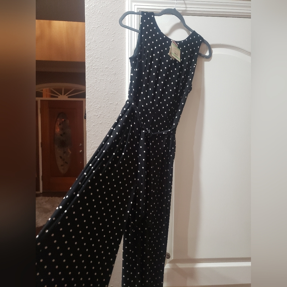 Polka Dot Sleeveless Jumpsuit